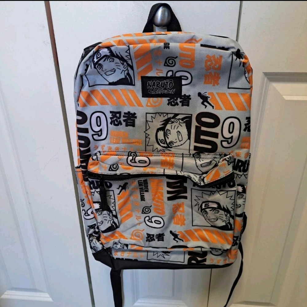 Brand New Naruto Orange and Black Backpack